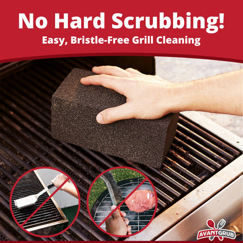 Avant Grub flat-top grill brick wraps around a grate for thorough cleaning