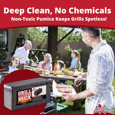 Avant Grub handheld grill brick offering easy grip for fast cleaning