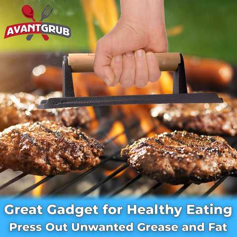 Avant Grub meat press ideal for panini and crispy results
