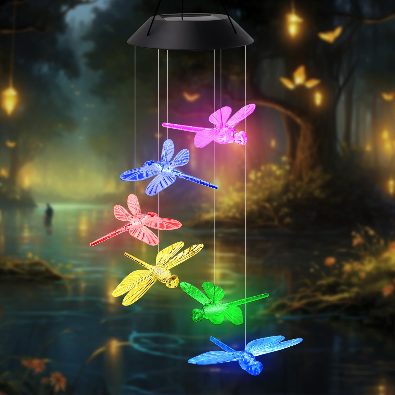 AVEKI color-changing LEDs brighten patios with wire-free installation.