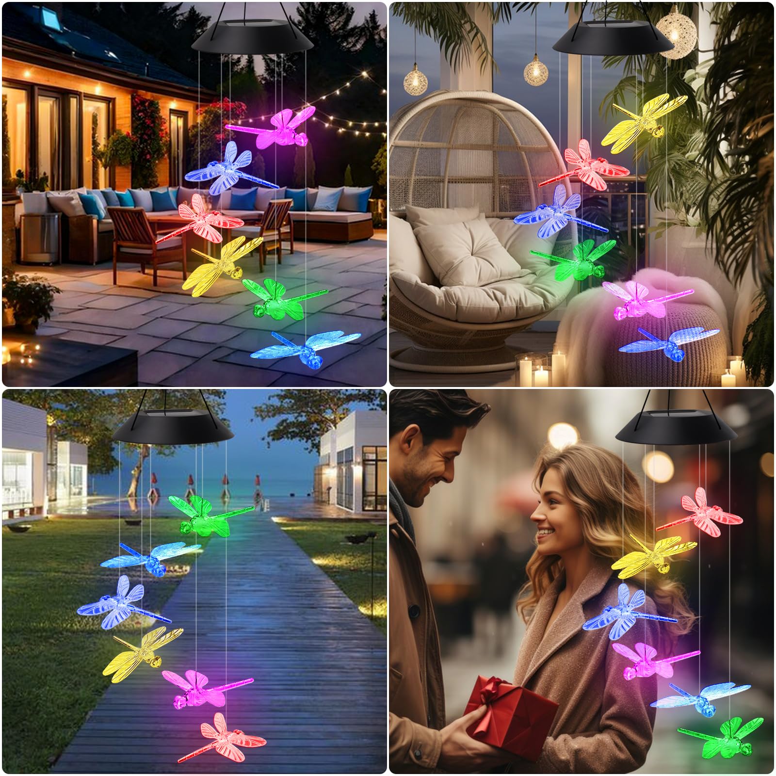 AVEKI easy-hang outdoor decor without wires for balconies and patios.