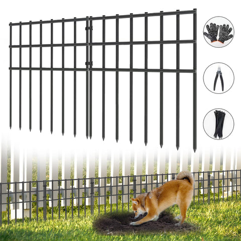 AVELOTUUG fence panel close-up shows sturdy 17in height for durable garden protection.