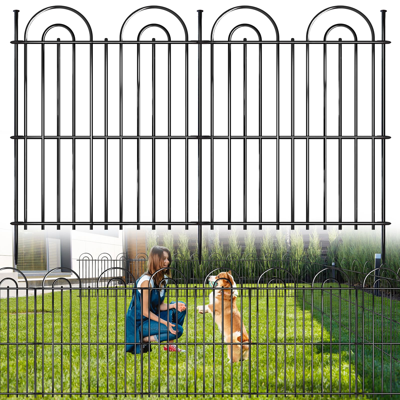 AVELOTUUG 25-panel no-dig fence panel for flexible garden boundaries.