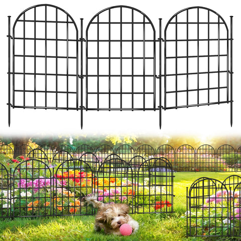 AVELOTUUG 32.5 ft arched fence panels create a tidy garden boundary and animal protection.
