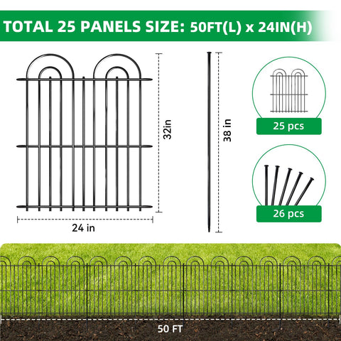 AVELOTUUG garden fence edging border provides decorative, durable yard separation.