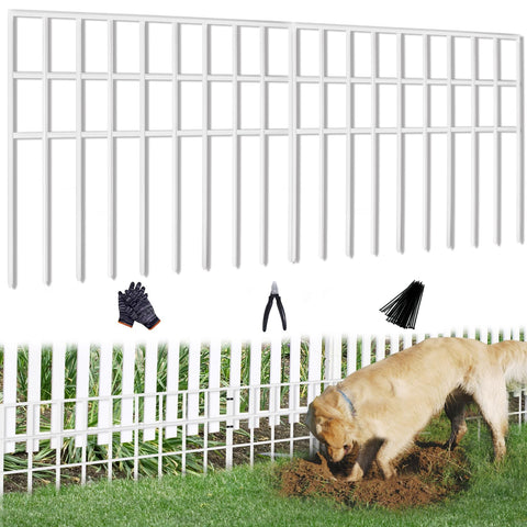 AVELOTUUG no-dig fence panel layout demonstrates broad coverage for borders.