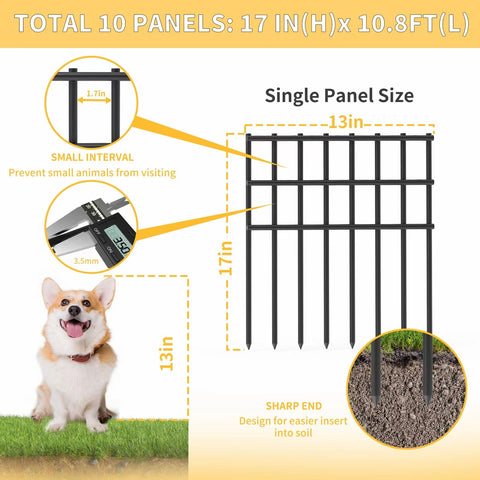 AVELOTUUG fence features sharp bottom design for stable ground insertion.