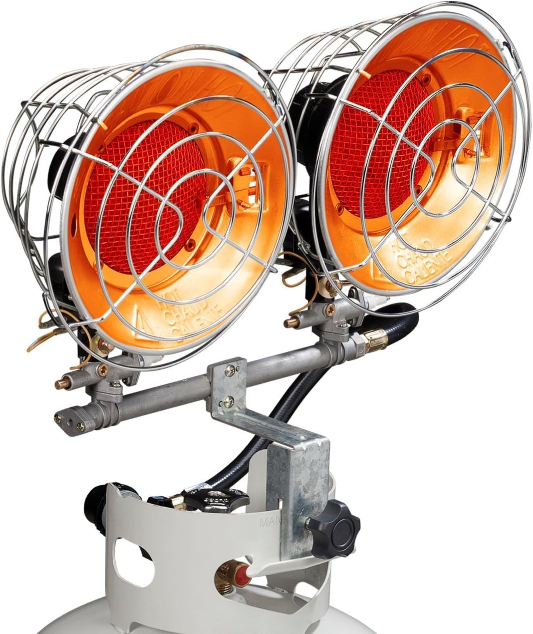 Avenger FBDTP30 front view showing double burners for outdoor heat