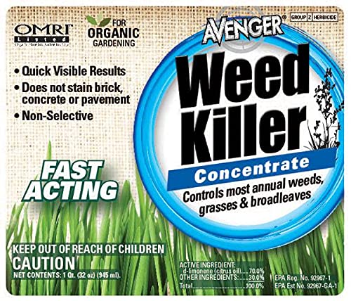 Avenger Organics dilution and mixing guide shows precise dilution for effective application.
