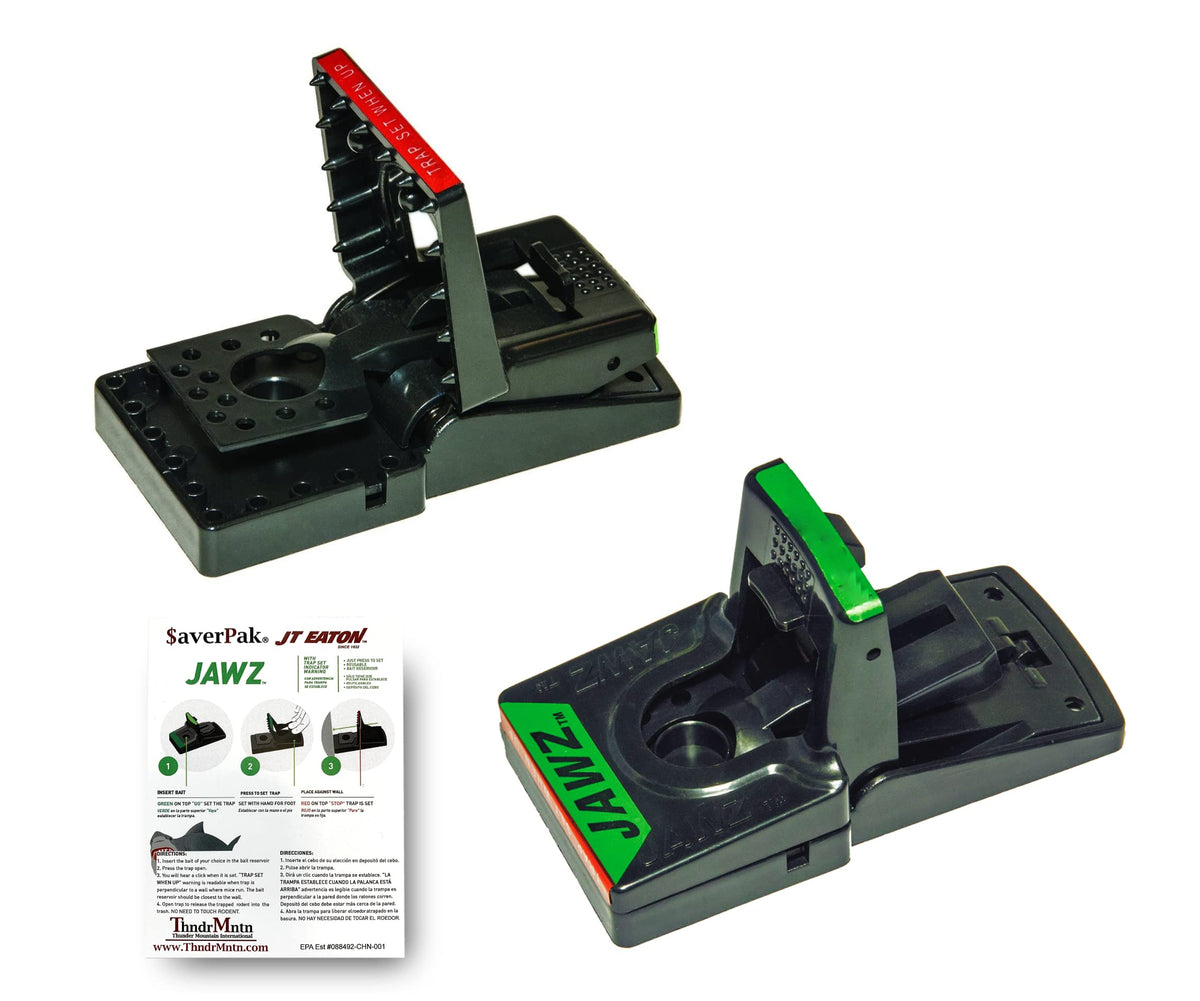 averpak jawz trap front view clearly shows expanded catch area for better rodent capture