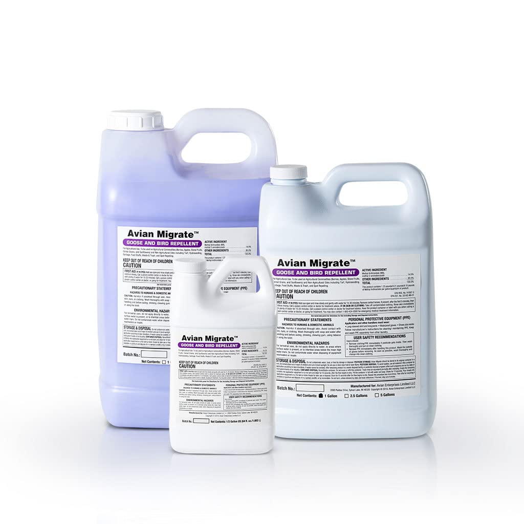 Mixing AVIAN MIGRATE concentrate for easy application setup.
