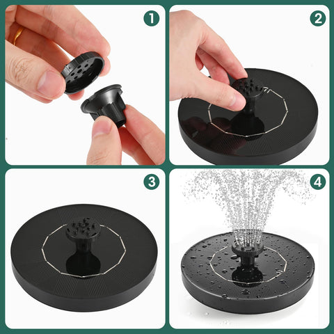 Garden fountain decor showcasing moving water in a flower bed