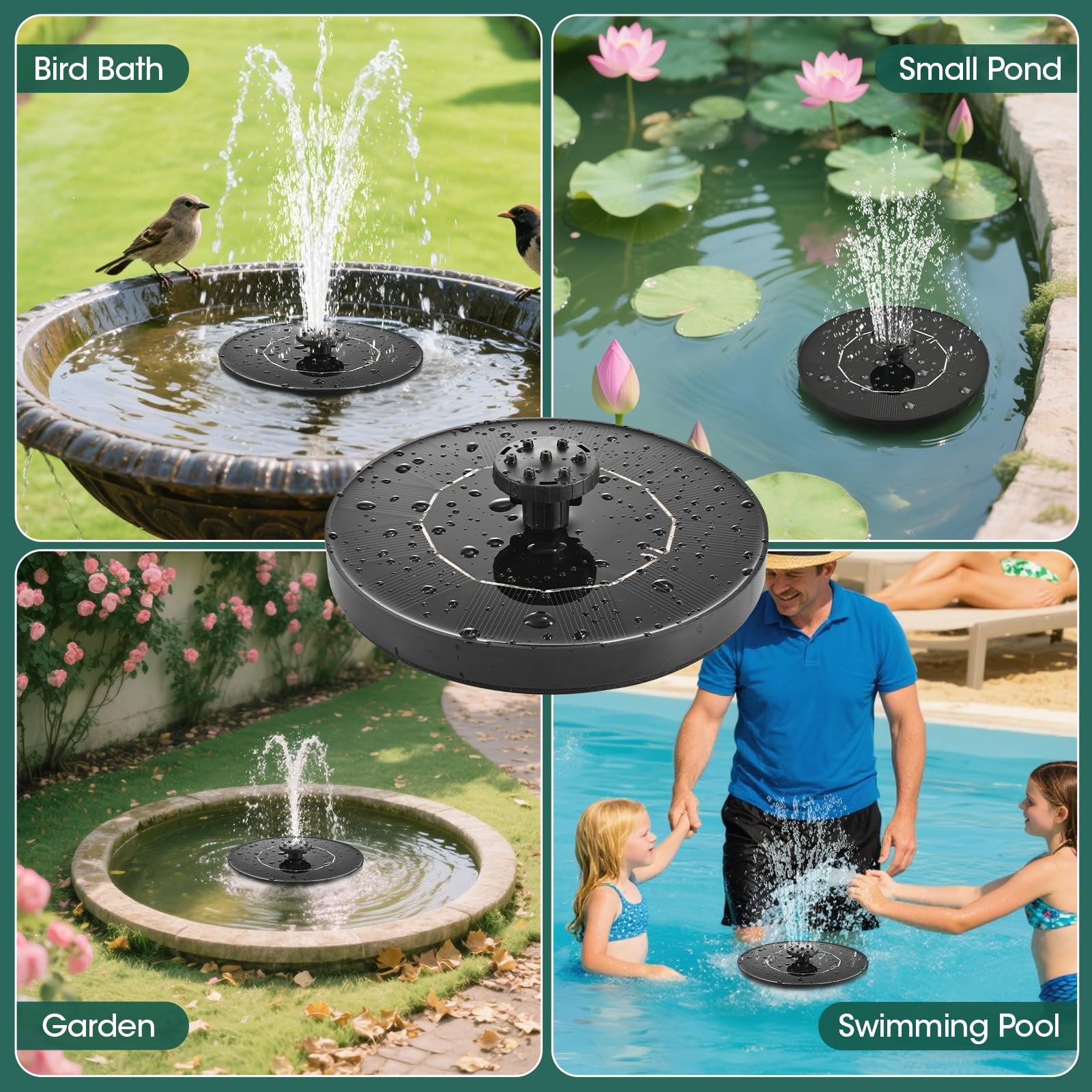 Stabilizer base keeps the pump centered to reduce splashes