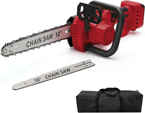 Avitomo cordless chainsaw with Milwaukee 18V 12-inch bar for precise pruning and fast cutting