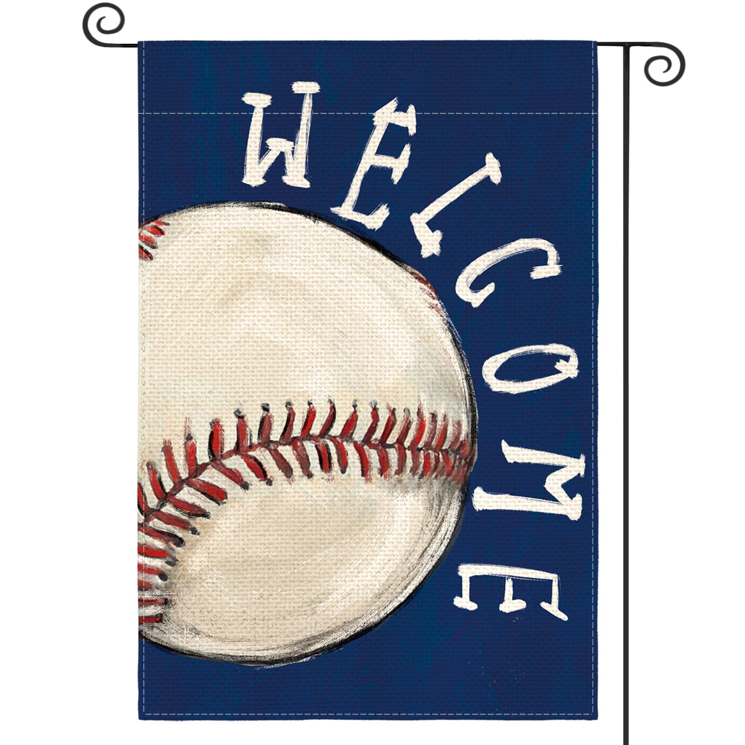 AVOIN colorlife Baseball Flag 12x18 with double-sided visibility welcomes guests outdoors