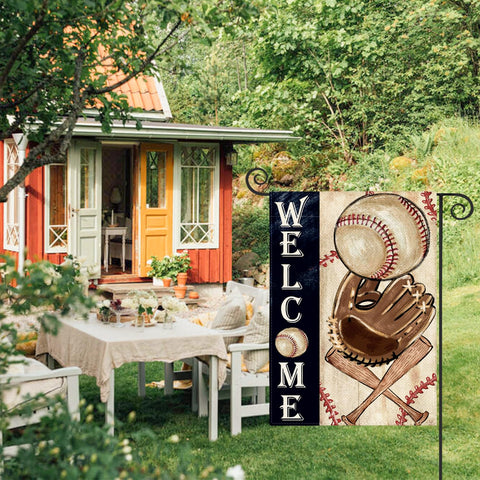 AVOIN colorlife Double-Sided Baseball Flag design visible from all directions.