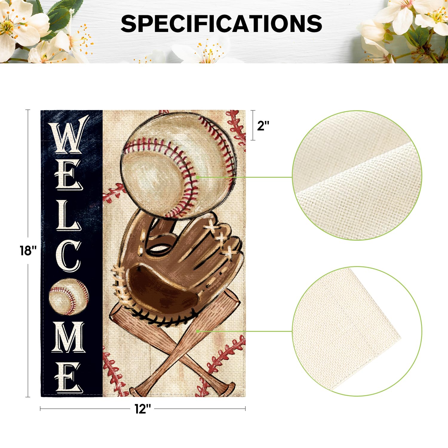 AVOIN colorlife Machine-washable baseball flag for quick seasonal refresh.