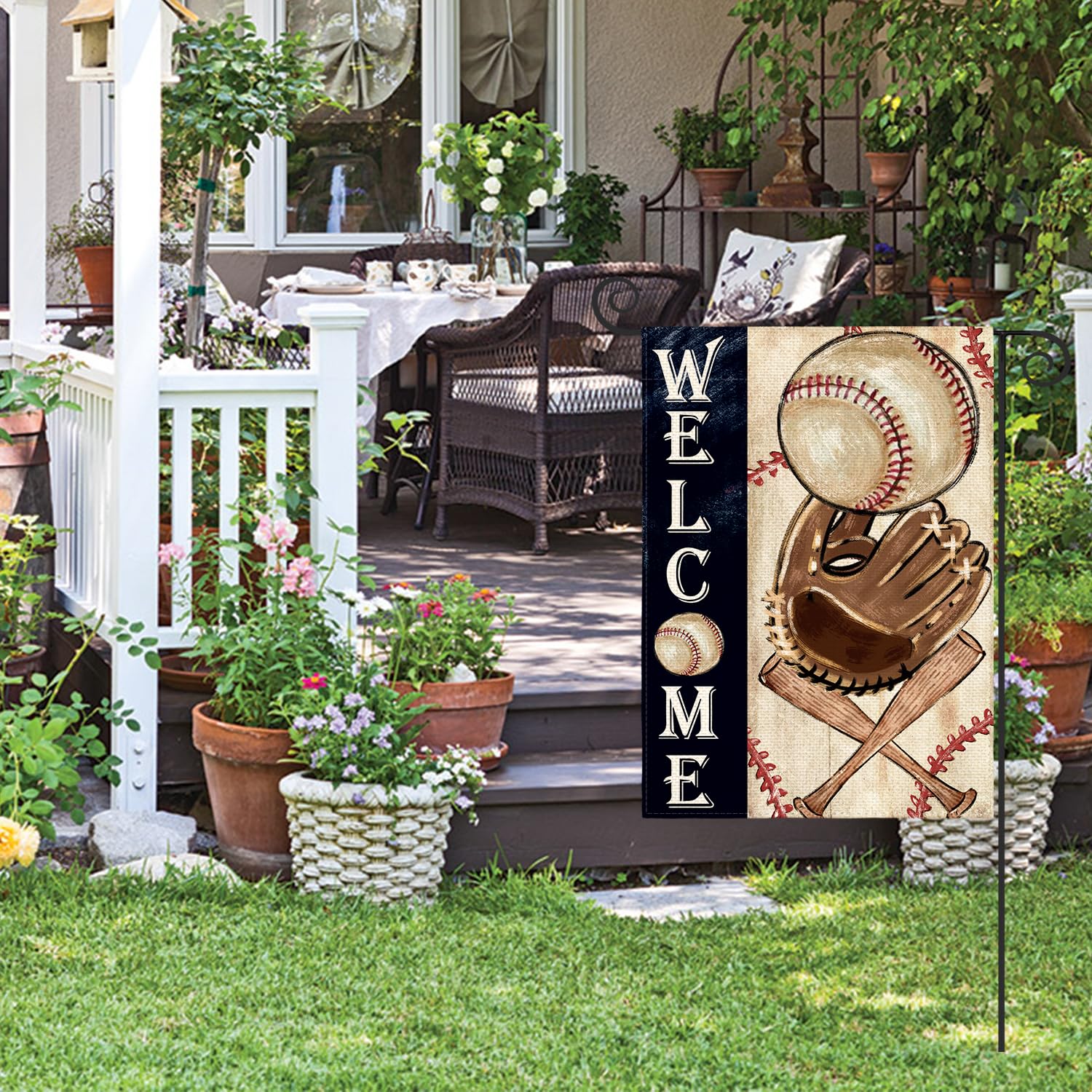 AVOIN colorlife Flag with sleeve hanger for easy outdoor mounting on standard poles.