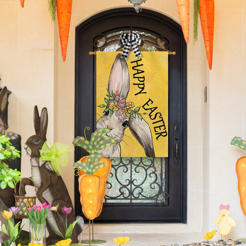AVOIN colorlife double-sided Easter flag showcases vibrant design from both sides for porch display.