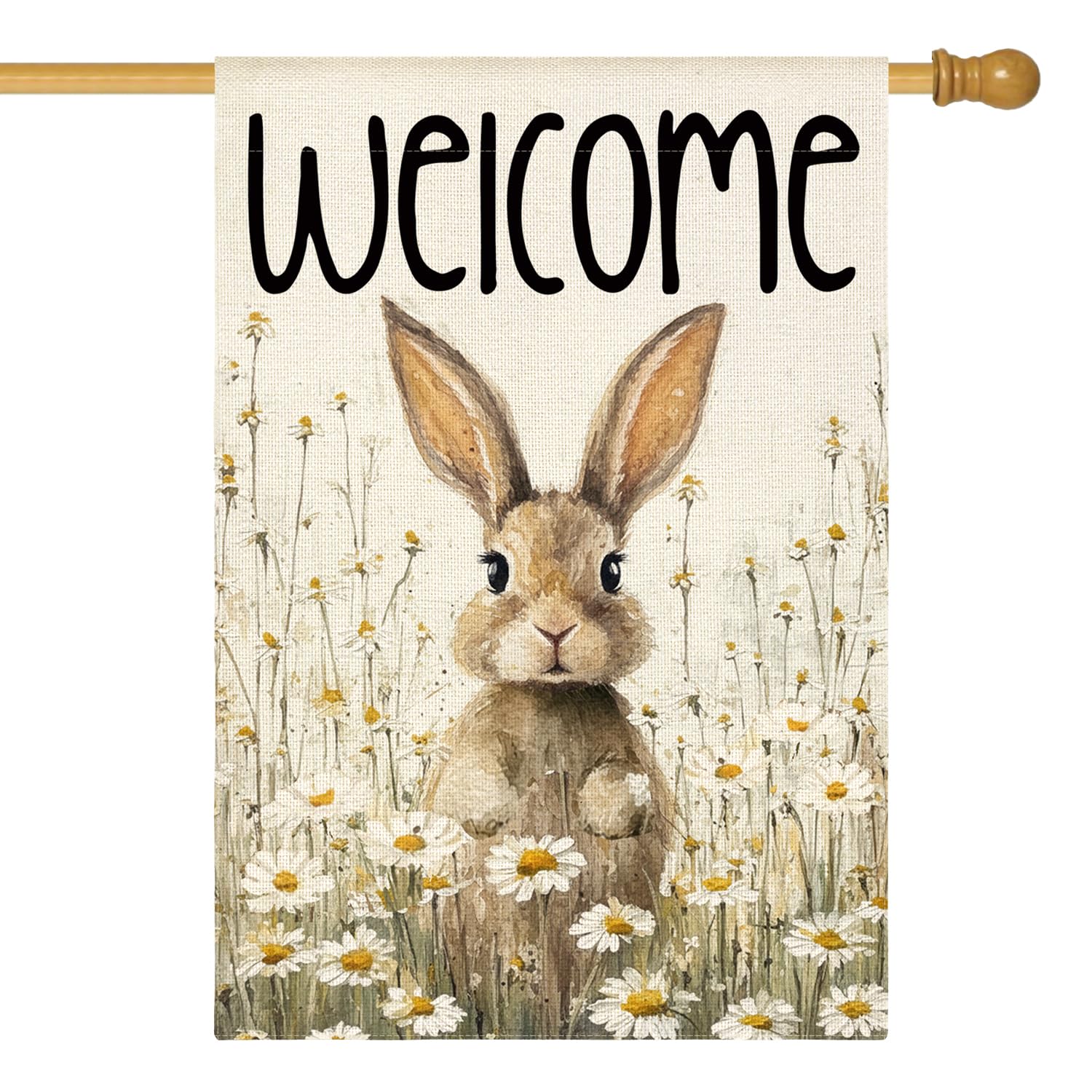 AVOIN colorlife bunny rabbit Easter flag for outdoor seasonal decor