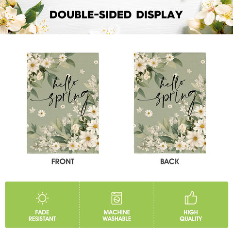 AVOIN colorlife Daisy flag detail adds spring charm and curb appeal.