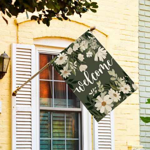 AVOIN colorlife double-sided daisy flag, clear text from both sides