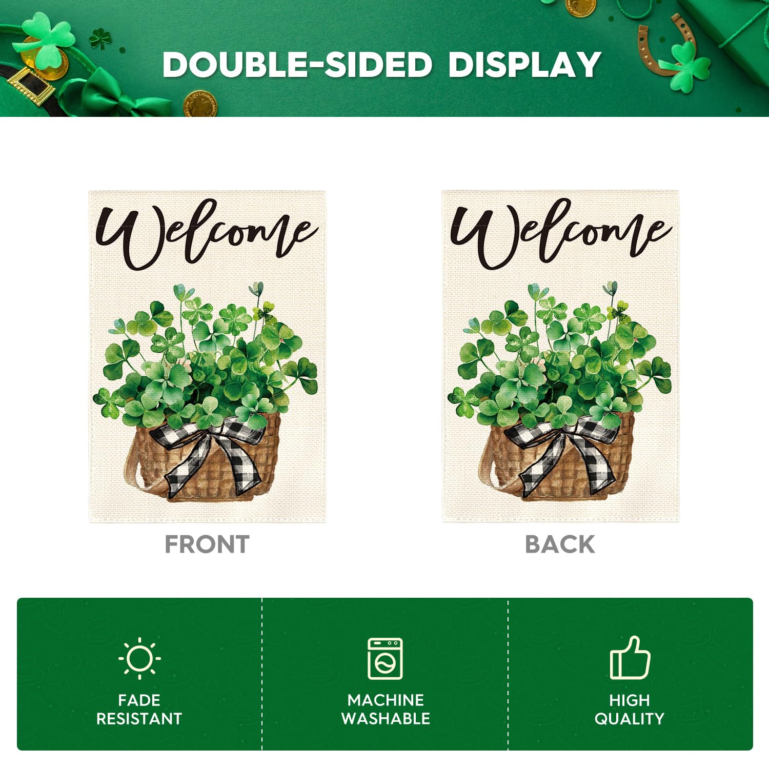 AVOIN colorlife decorative garden flag for porch or veranda.