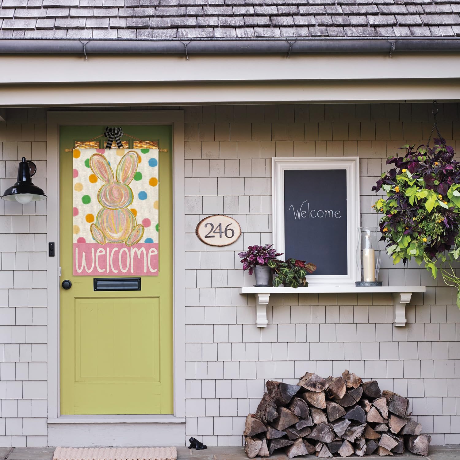 AVOIN colorlife double-sided design ensures readable text from either direction outdoors.