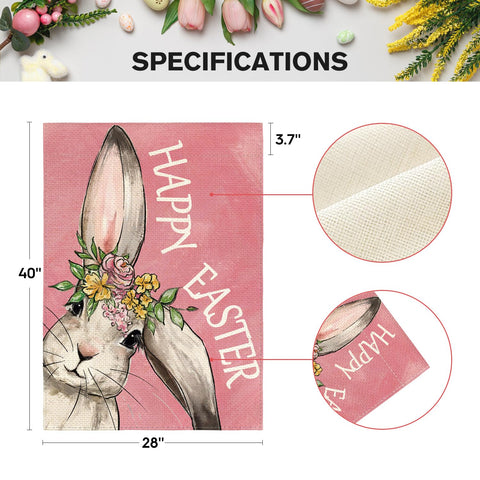 AVOIN colorlife Double-sided Easter flag for versatile seasonal display