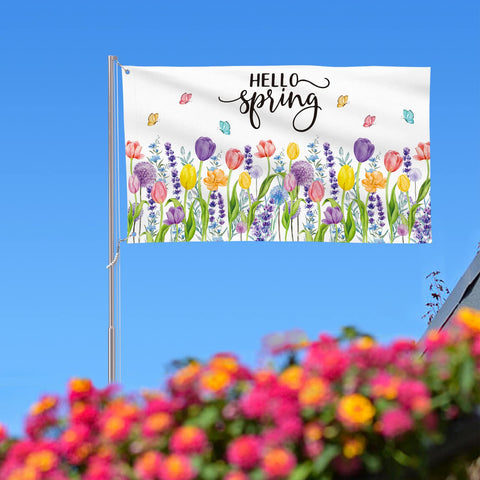 AVOIN colorlife flag, double-sided design ensuring readability from both sides.