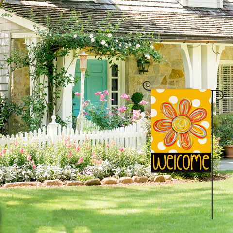 AVOIN colorlife double-sided flag print closeup shows vibrant colors from both sides