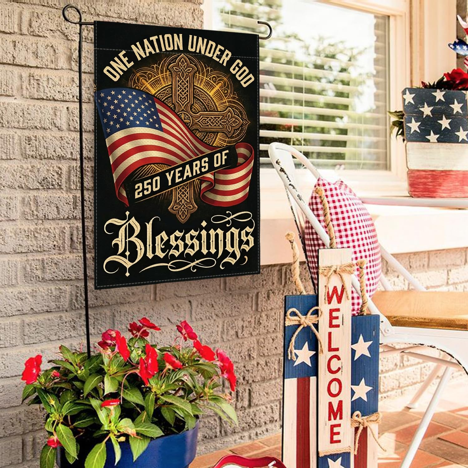 AVOIN colorlife double-sided flag print ensures visibility from both sides.