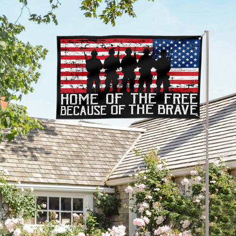AVOIN colorlife double-sided USA flag ideal for outdoor walls.