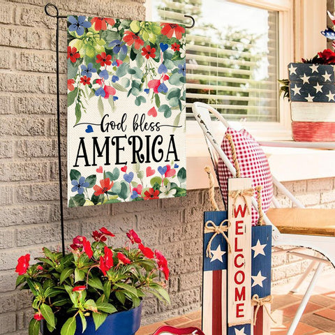 AVOIN colorlife double sided garden flag closeup readable from both sides