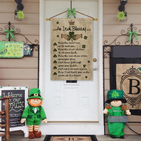AVOIN colorlife double-sided flag shows the Irish blessing from both sides