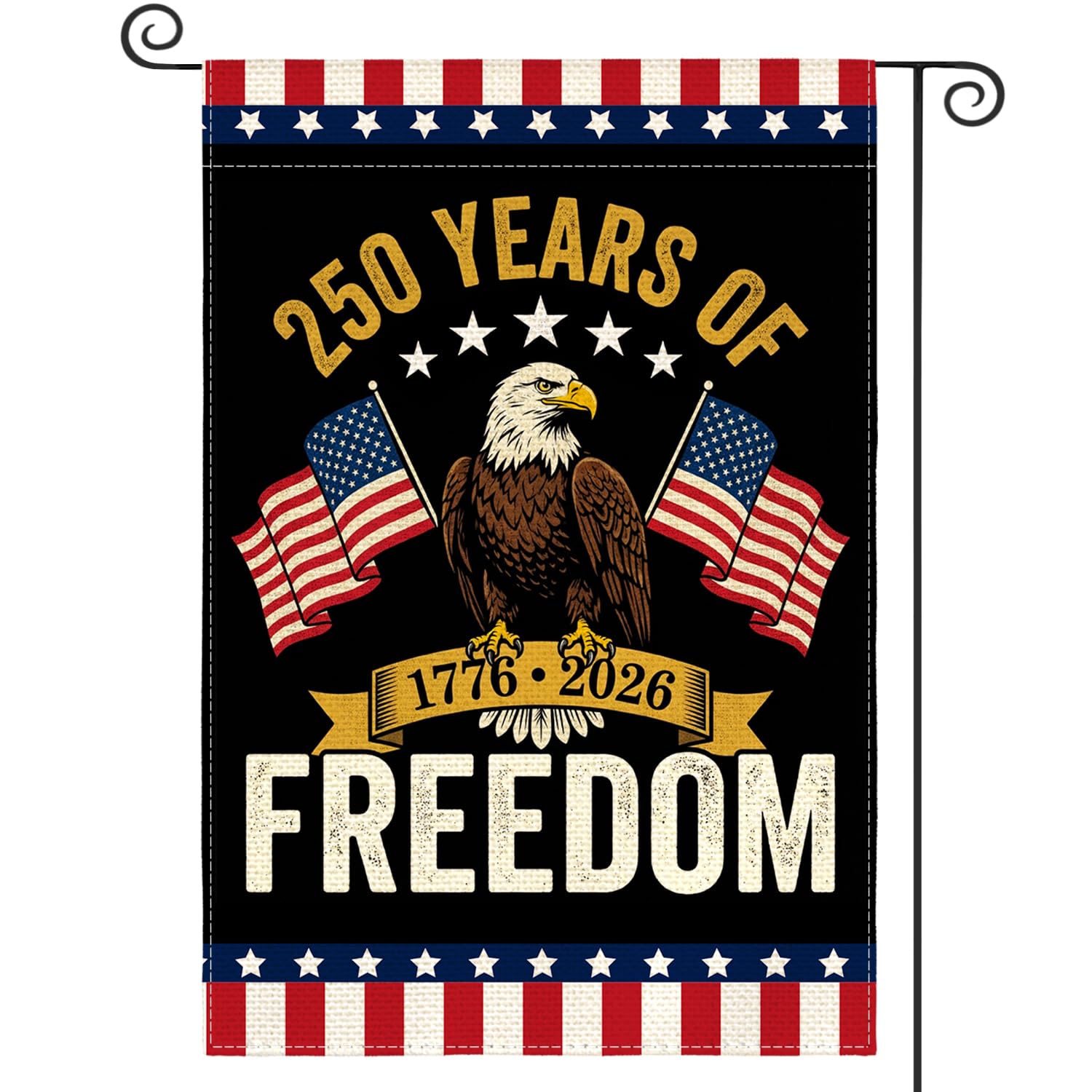 AVOIN colorlife Eagle Patriotic flag front view with double-sided design for visibility