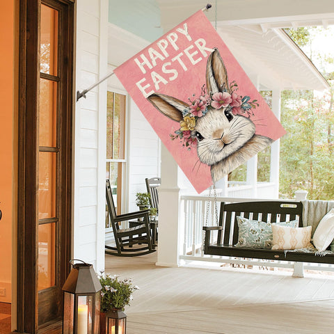 AVOIN colorlife Easter flag on porch or deck boosts seasonal mood.