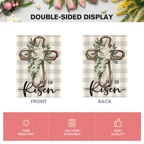 AVOIN colorlife Weather-resistant polyester Easter flag withstands spring weather