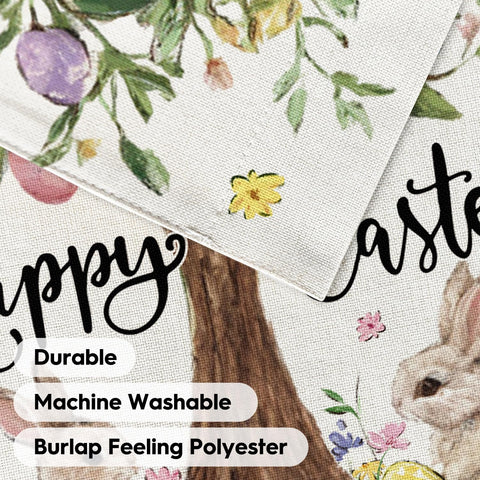 AVOIN colorlife machine washable Easter flag for quick cleaning and revival.