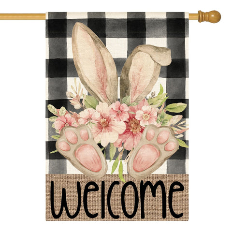 AVOIN colorlife Easter House Flag double-sided design for welcoming guests