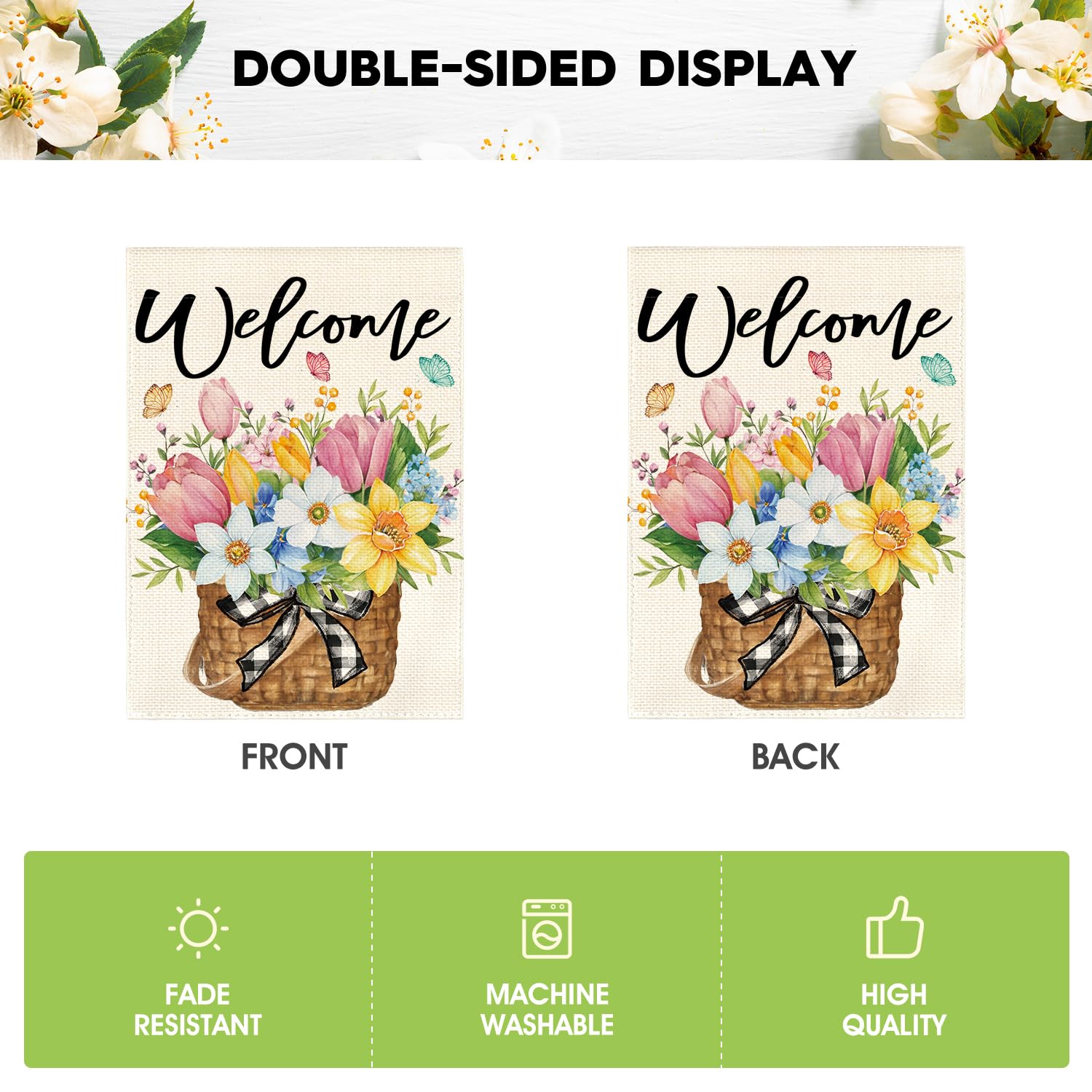 AVOIN colorlife machine washable flag for simple cleaning.
