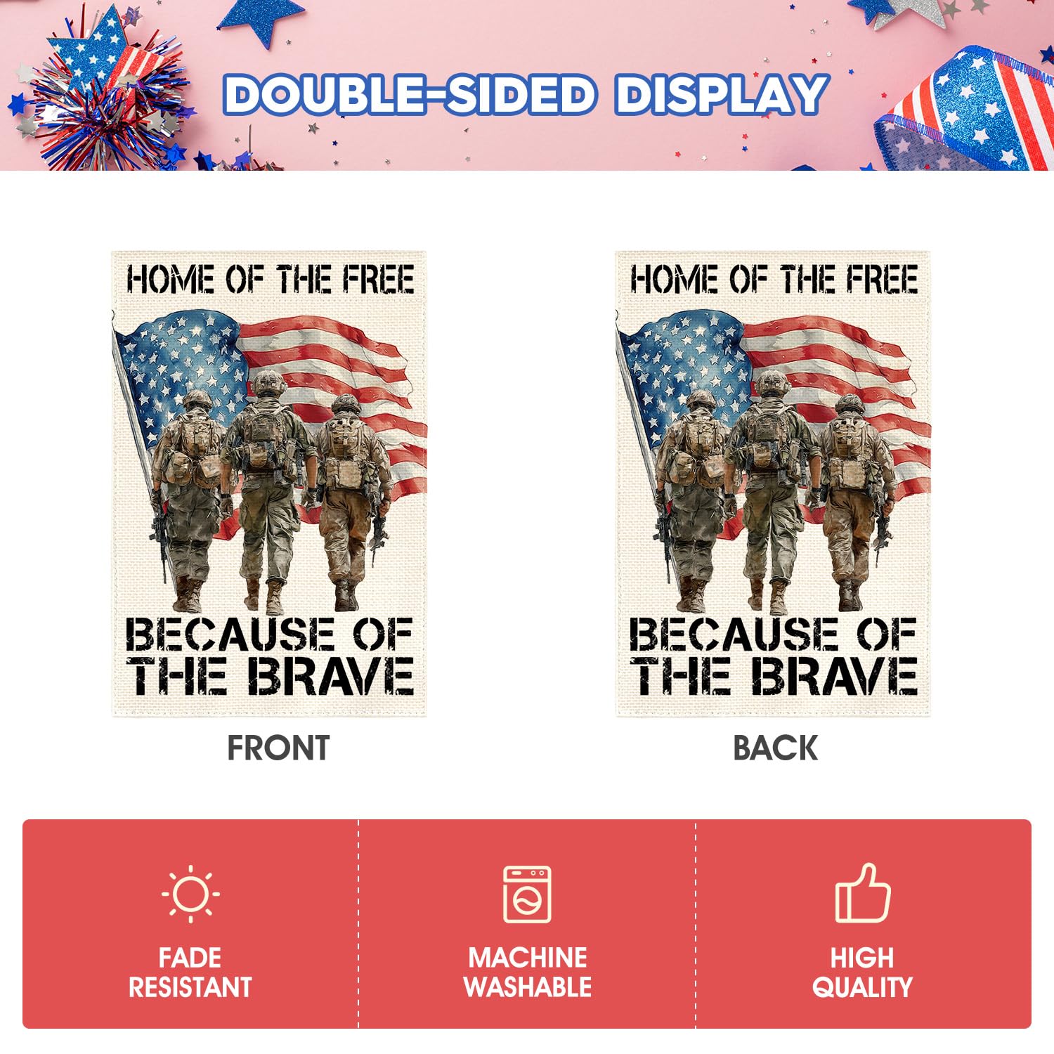 AVOIN colorlife machine washable flag for easy upkeep