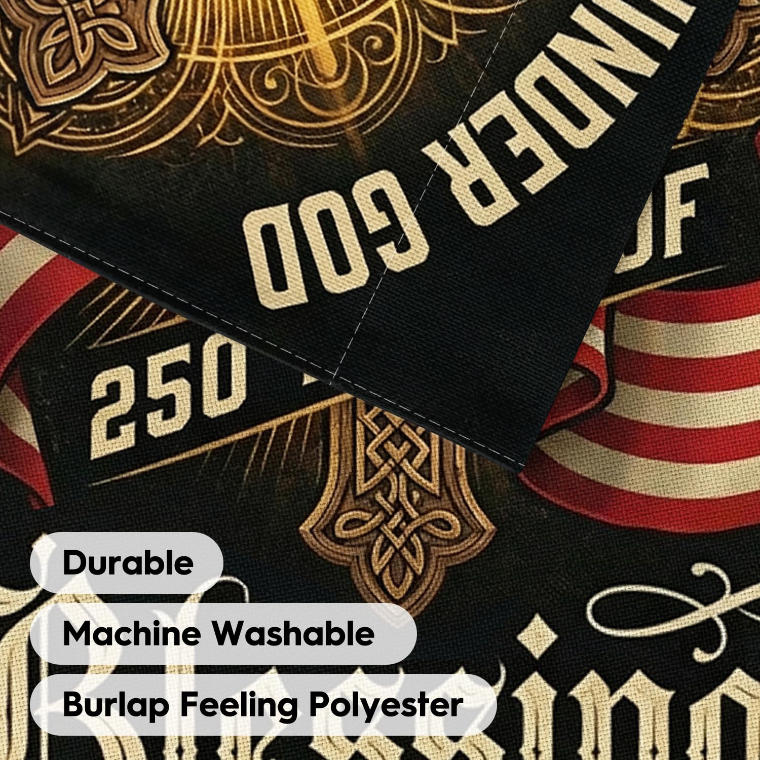 AVOIN colorlife weather-resistant 100% polyester flag withstands outdoor conditions.