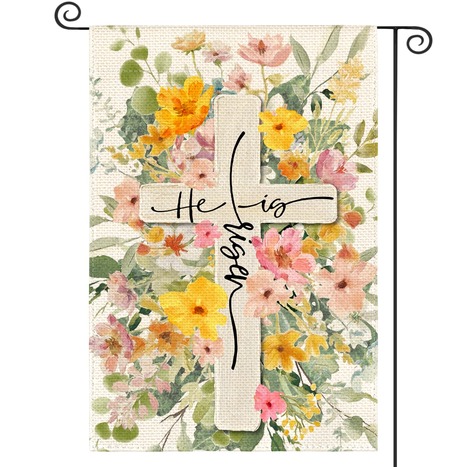 AVOIN colorlife floral Easter flag with double-sided design boosts curb appeal.