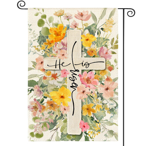 AVOIN colorlife floral Easter flag with double-sided design boosts curb appeal.