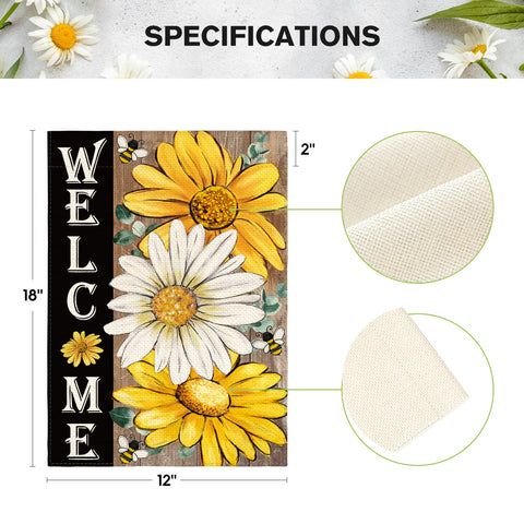 AVOIN colorlife floral pattern yard flag for porch or garden