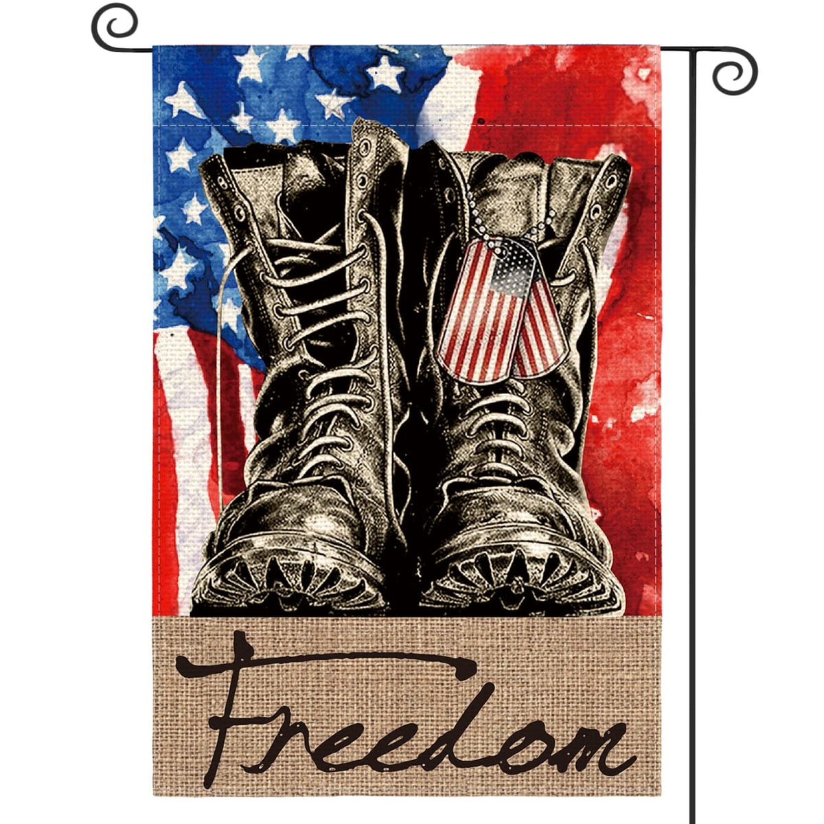 AVOIN colorlife Freedom Boots flag front view showcases durable outdoor patriotism