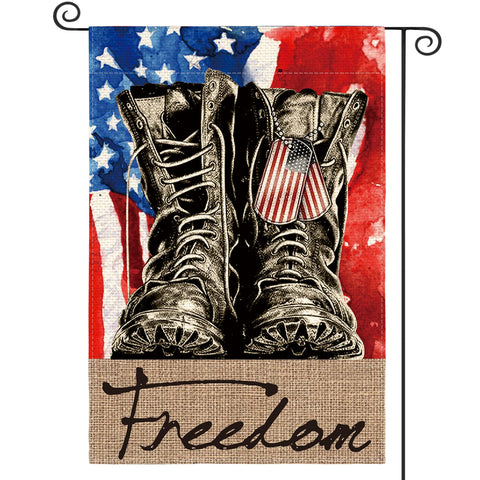AVOIN colorlife Freedom Boots flag front view showcases durable outdoor patriotism