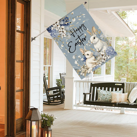 AVOIN colorlife Easter floral flag close-up of petals and greenery for spring curb appeal