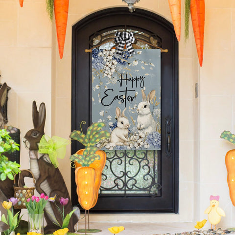 AVOIN colorlife Easter flag bunny illustration visible on side for yard decor